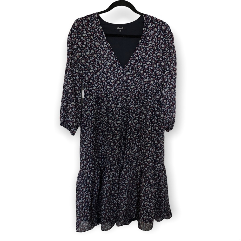 Madewell Tie-Waist Midi Dress in Harvest Vine - Picture 4 of 10
